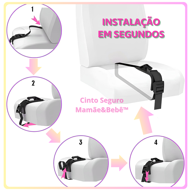 Cinto Seguro Mamãe&Bebê™ ❤ Segurança para o Bebê, conforto e tranquilidade para a Mamãe.